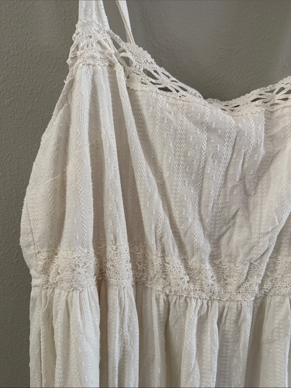 torrid Cream Lace-Trim Maxi Dress - Picture 2 of 6